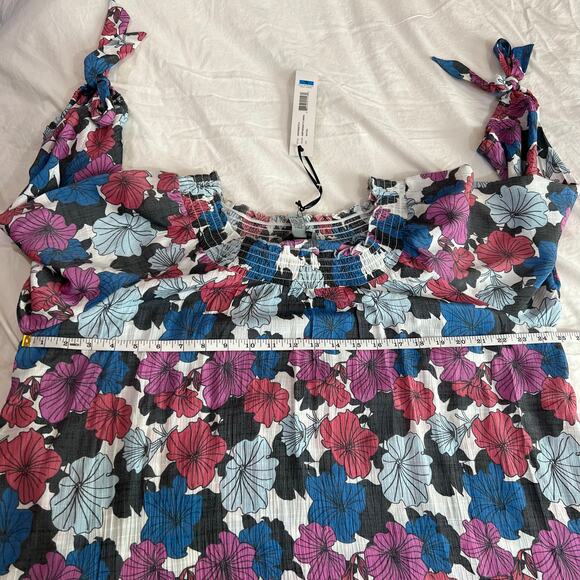 By Design NWT OTS tie wrists floral print tunic blouse sz XL - Picture 8 of 13